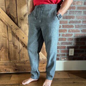American Eagle Men’s Herringbone Jogger Pants Gray Size Small